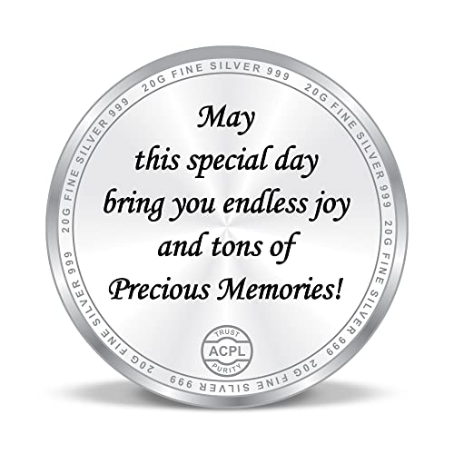 Image of Precious Moments Happy Birthday Silver Coin 10 Grams | 20 Gram | 50 Gram BIS Hallmarked 999 Purity with Gift Box by ACPL