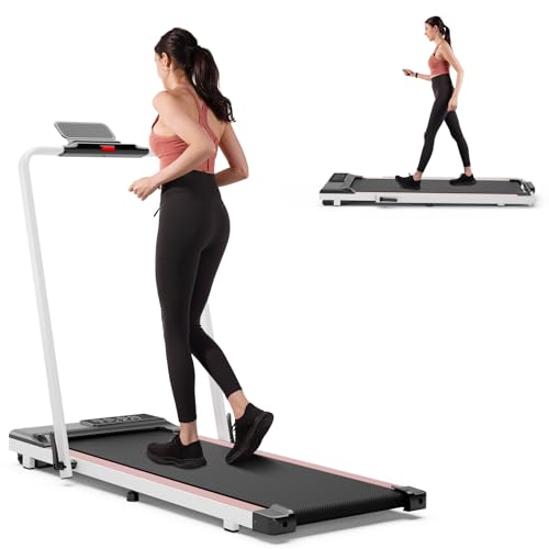 DeerRun 3 in 1 Walking Pad Treadmill, 300 lbs Capacity Foldable Treadmill, 3.0HP Low Noise Walking...