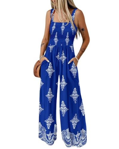 Overol casual suelto para mujer que inspira libertad y frescura floral única