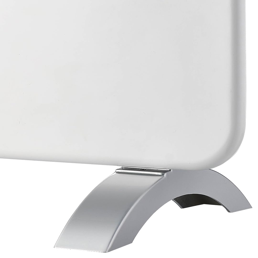 Svan Radiador Plano Eléctrico Bajo Consumo, 2 Niveles de Potencia, 2000 W, Termostato Mecánico, Protección Sobrecalentamiento, Soporte con Patas, Blanco
