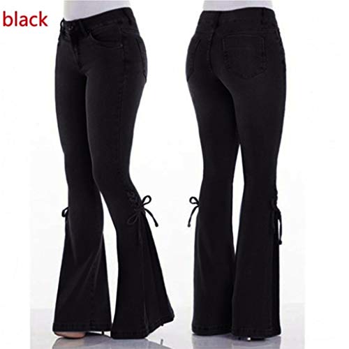 Stretch Trousers for Women Summer Plus Casual Women Bow Pant Elastic Loose Denim Boot Jeans Cut Women's Jeans2