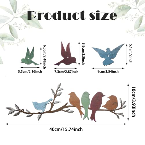 Sculpture d'oiseau en métal déco murale durable pour extérieur - 8