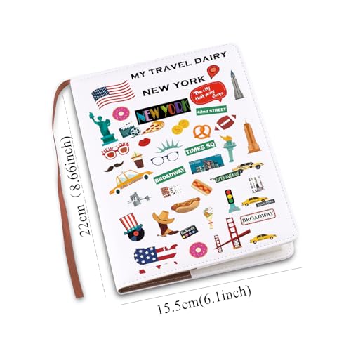 LQRI New York Traveling Gift New York Vacation Leather Notebook Gift For New York Traveller Gift New
