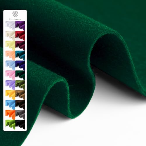 Image of Hunter Green Soft Felt Sheet, 36 inch x 36 inch, 1.6mm Thick Acrylic Felt Fabric | Premium Craft Felt for Sewing, DIY Projects, Decorations, Art, and School Projects