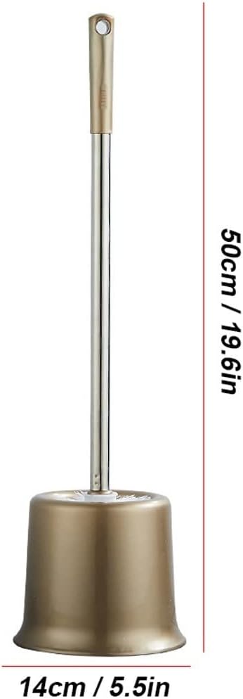 Toilet Brush Holder, Toilet Brush Holder and Cleaning 360° No Dead Angle Bowl Stainless Steel Long Handle Set(Gris)(Gris)