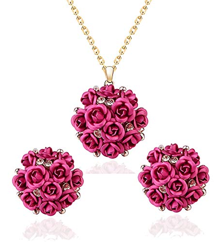 YouBella Jewellery Stylish Gold Plated Floral Necklace Jewellery for Women and Girls (Pink) (B07XX9HVNF) Amazon Price History, Amazon Price Tracker