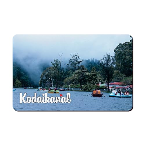 Flybuy Hub Elegant Fridge Magnet with Themes |Rectangular Size Refrigerator Magnet with Magnetic Rubber Back | Pack of 1, 8.6cm X 5.4cm (Kodaikanal - Design 1)
