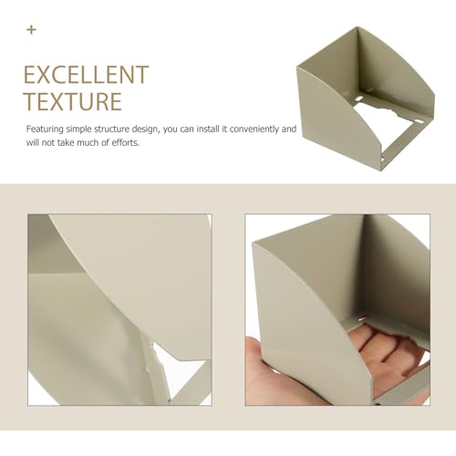 Protector de enchufe exterior de hierro beige, funda resistente de protección 6