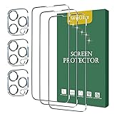 [3+3 Pack] WuGlrz Screen Protector for iPhone 13 Pro 6.1 Inch with Camera Lens Protector, Case Friendly, 9H Hardness, HD, Anti-Scratch, Tempered Glass Film for 13 Pro 6.1'