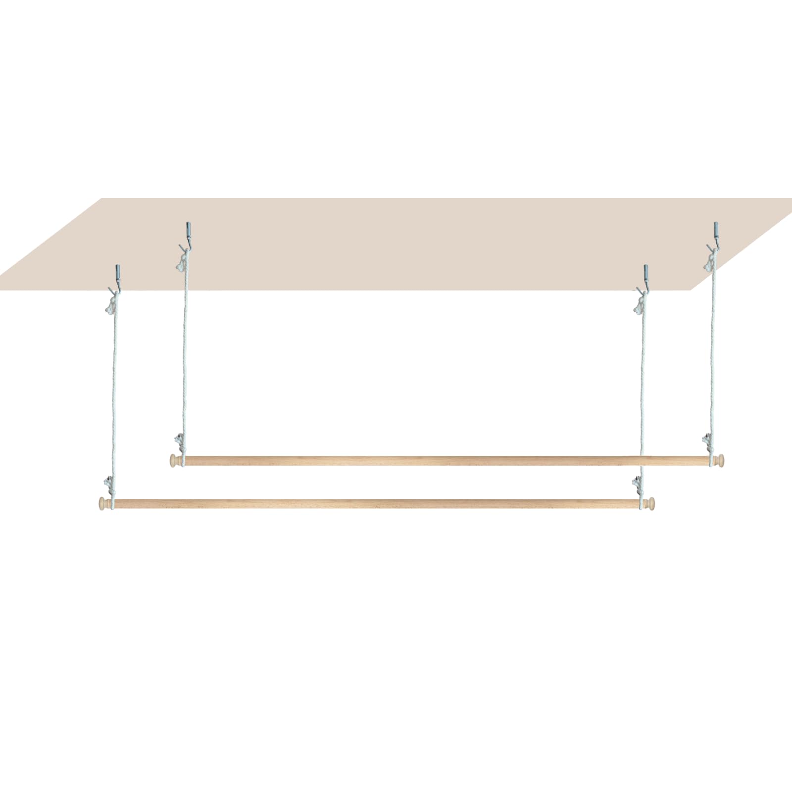 Beyeutao Wooden Bed Canopy Frame Adjustable Solid Wood Poles Hanging Bed Pole Bed Poles Bed Curtains Frame Suitable for All beds 2Pcs 48 inches.