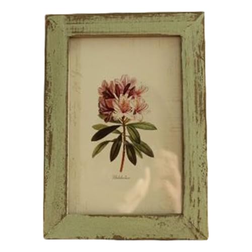 Cornice per foto rustica - porta foto in legno da 3 x 5 pollici, cornice per appendere a parete in difficoltà, decorazione vintage di Chic Shabby | Visualizzazione perfetta per ritratti di famiglia