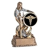 Medical Super Heroine Award Trophy with 3 Lines of Custom Text