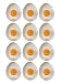 Sticky Splat Eggs - Fun Stress Reliever And Sensory Toy For All Ages - Set Of 12 Egg Squishy Balls