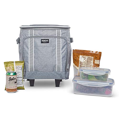 Igloo MaxCold Voyager 40-Can Roller Cooler, Gray - image 8