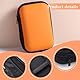 Festplatten Case Für 2,5’’ Externe Festplatten,Festplattentasche Case, Portable HDD SSD case mit Innenfächer Netztaschen,Robust Stoßsicher Tasche Hülle, Hart Reise Tragen Etui Case, orange Farbe
