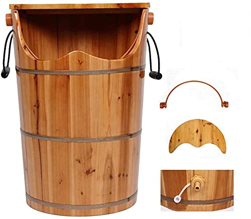 Seau de trempage des pieds en bois traditionnel et bassin de massage hydro
