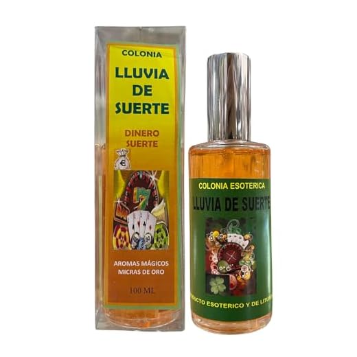 Perfume Lluvia de Suerte con Virutas de Oro para Atraer el Dinero y la Suerte (100ml) | Poderoso Perfume con Aromas Mágicos y Micras de Oro para Conseguir Fortuna, Suerte, Abundancia y Prosperidad.