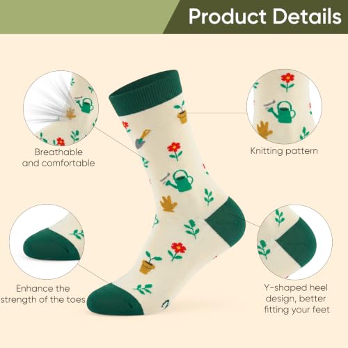 RUQVKWLA Gardening Gifts Socks 38-44 & Keychain Set, Allotment Gifts — photo 4