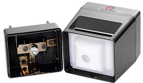 Porta Slide Illuminated Slide Viewer Battery Operated & Pressure Activated LED Transparency Viewer for 2x2 & 35mm Photographs, Film, Pictures Tabletop & Handheld Portable Device w/Cleaning Cloth - Thumbnail 4
