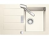 Spüle eurostone Sonera 45 granit beige inkl. Siebkorb-Stopfenventil