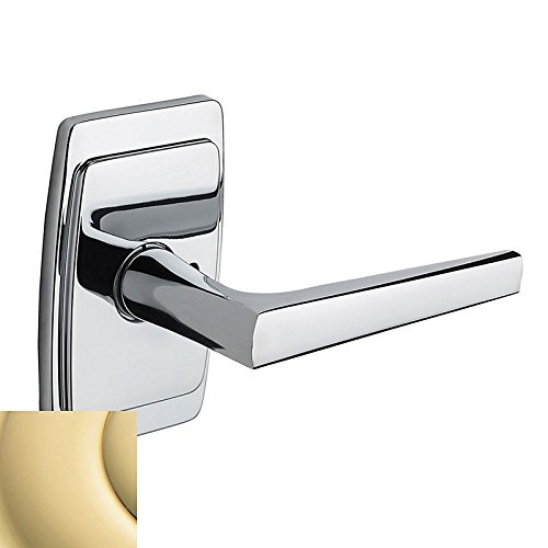 Baldwin L024.MR L024 Style Door Levers in Non-Lacquered Brass