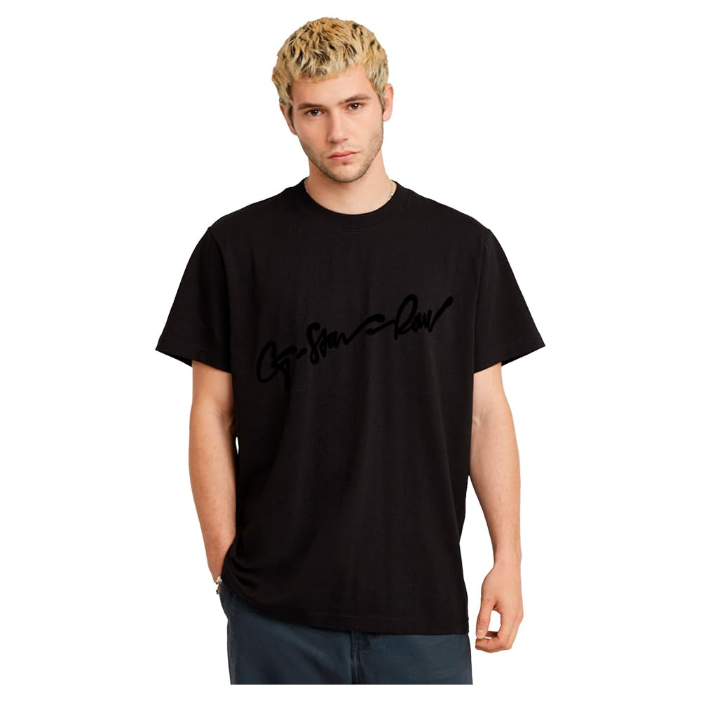 G-Star Herren Flock G-Script Loose Regular Tee T-Shirt