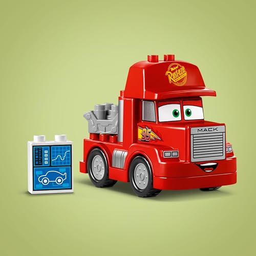 DUPLO Disney e Pixar Mack al Circuito, Giochi per Bambini e Bambine da 2 Anni con Camion Giocattolo Rosso da Costruire, Veicolo Autocarro Personaggio del Film, Regalo di Compleanno 10417 - Lego - Immagine 2