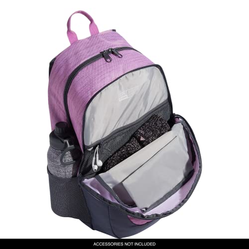 Image of adidas Foundation Backpack, Two Tone Bliss Lilac-Semi Pulse Lilac /Onix Grey /Silver Metallic, OSFA