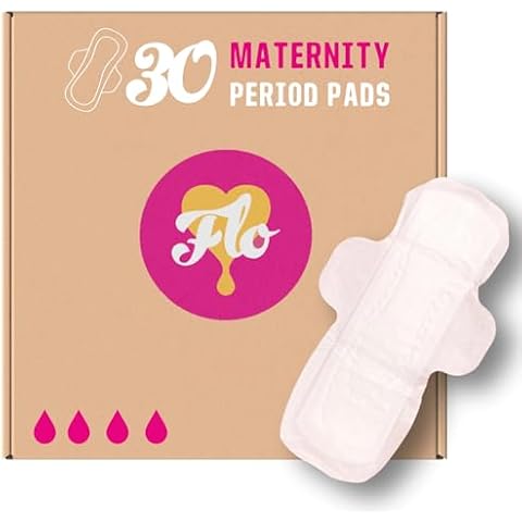 FLO Organic Bamboo Maternity Pads - Extra Long Cover