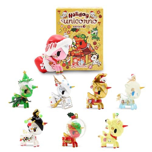 Tokidoki - Holiday Unicorno Series 3 Blind Box – Collectible Mystery Figure – Cute Miniatures – Surprise Gift for Kids & Collectors – Random Unicorn Collectibles - 1 Pack