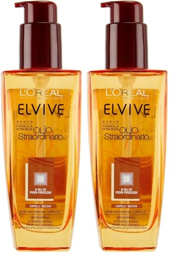 Huile Extraordinaire Elvive nourrit intensément les cheveux secs grâce au lot double L'Oréal