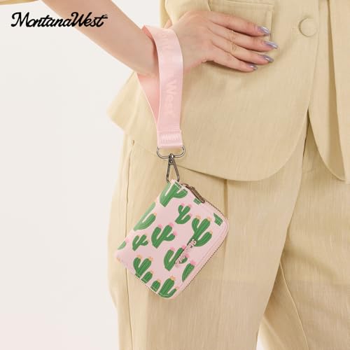 Image of Montana West Wallet for Women Cactus Print Wristlet Wallet with Rfid Blocking Lining Minimalist Lightweight & Easy to Carry