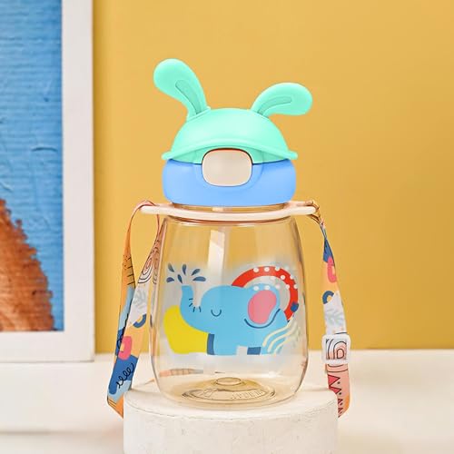 Image of BAYBEE Zippy 540ML Sipper Bottle for Kids | BPA Free Anti-Spill Sippy Bottle | Drinking Training Water Bottle for School Kids with Soft Silicone Straw | Sipper Bottle for Infants & Toddlers (Blue)