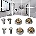 Shower Door Rollers Replacement 4 Pack - Nylon Glass Shower Rollers with Brass Center and Stainless Steel Screw for Bathroom Sliding Door Wheels, 4-8mm Glass Thickness(20mm)