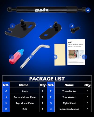 Image of Orion Motor Tech Compatible with 15-25 F150 Tailgate Assist Accessories, Truck Tail Gate Lift Assist Tailgate Shock Compatible with Ford F150 2015 2016 2017 2018 2019 2020 2021 2022 2023 2024 2025