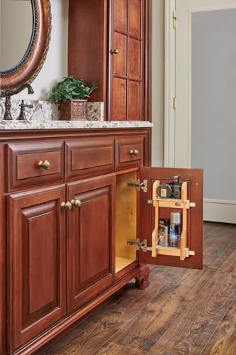 Image of REV-A-SHELF Wood Vanity Cabinet Door Storage Rack