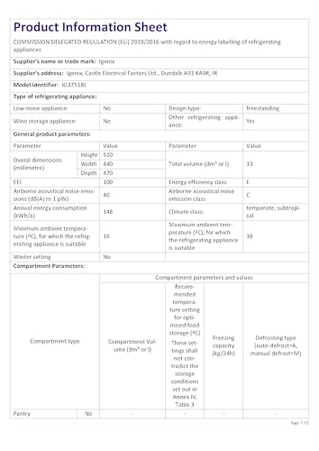 Igenix IG3751BL Table Top Mini Freezer with 33 Litre Capacity, 4* Freezer Rating, Ideal for Additional Freezer Space with 1 Wire Shelf, Reversible and Lockable Door, Black - 8