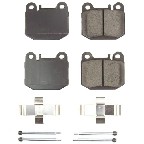 Image of PowerStop Rear Brake Pads for Mercedes-Benz ML430 2000-01 |ML500 2002-05 |ML55 AMG 2000-03 - Z17 Ceramic Brake Pads with Installation Hardware, 17-874