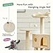 BKNROIHB 54in Cat Tree - Indoor Cat High-Rise Multi-Story Tower - Pet Playroom with Large Apartment(Beige)