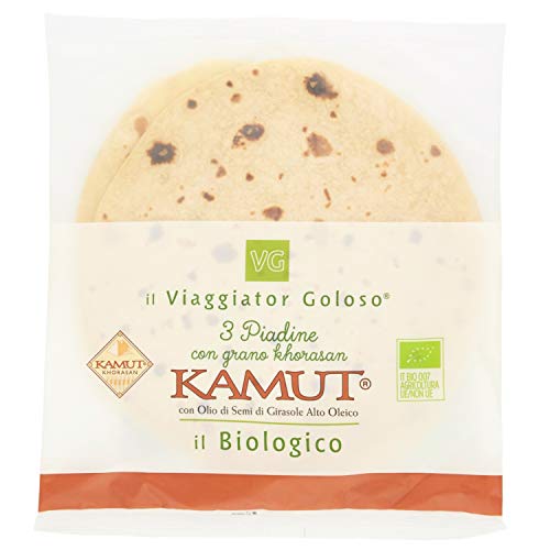 il Viaggiator Goloso Il Biologico 3 Piadine con Grano Khorasan Kamut, 300g