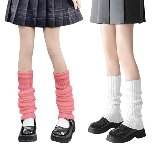 Image of 2 Pcs Leg Warmers Y2k, Leg Warmers, Y2k Accessories, Cute Kawaii Cream Legwarmers for Women Winter