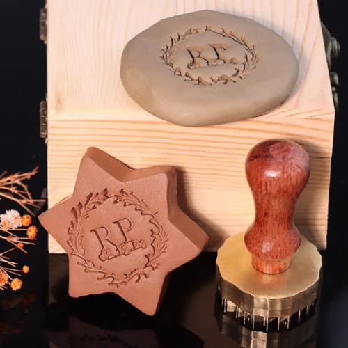 Personalized Stamp for Pottery | Custom Clay Stamp | 12mm Thick Brass Pottery Stamp | Ceramics Stamp | Brass Mold for Clay | Pottey Tools | Gifts for Potter