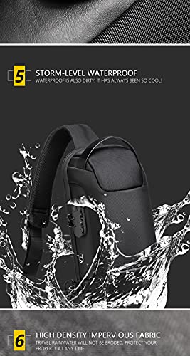 WEIXIER Bolsa masculina casual de couro para corrida Bolsa de mão do homem de couro Preto