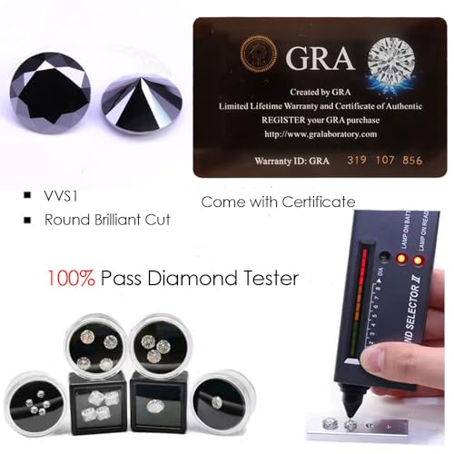 Michooyel Moissanite Engagement Ring for Women, 2CT BLACK/PINK/YELLOW/RAINBOW/SEA BLUE/D-E/Crystal AB Moissanite Solitaire Promise Rings, D Color VVS1 Simulated 925 Sterling Silver Rings 6