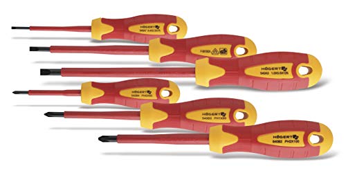 HÖGERT TECHNIK Juego de 6 Destornilladores Aislantes 1000V