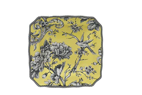 222 Fifth Adelaide 16-Piece Porcelain Dinnerware Set With Square Plates, Bowls, And Mugs, Yellow #TOP2