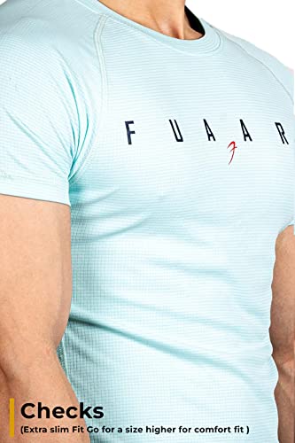 Image of FUAARK Men's Round Neck Slim fit Gym & Active wear Sports T-Shirt for Workout & Casual Wear