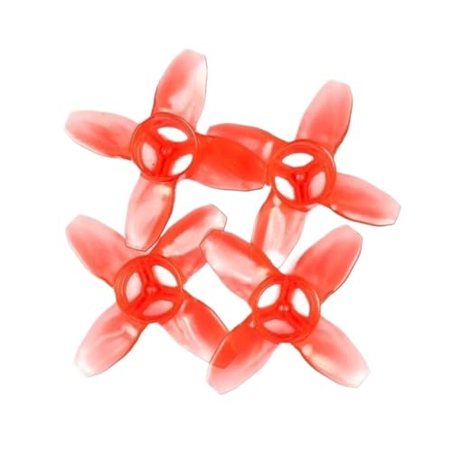 J78A軽量屋内用プロペラ4個パック、取り付け簡単、Tinyhawkのスムーズな飛行に最適(Red)