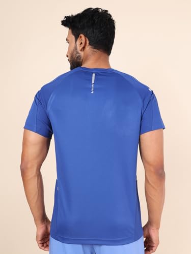 Image of Rupa Colors Mens PLAYSURE Dry FIT Raglan Sleeve Round Neck Activewear T-Shirt | 100% Polyester Fabric | Reflective Logo | Regular Fit