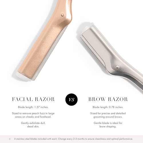 Image of Tweezerman Facial Razor Rose Gold